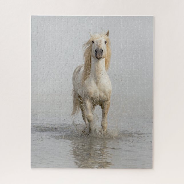 Camargue Horse im Wasser Puzzle (Vertikal)