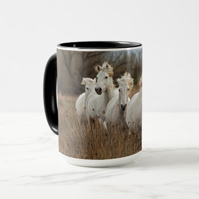 Camargue Horses Running Tasse (Vorderseite Links)