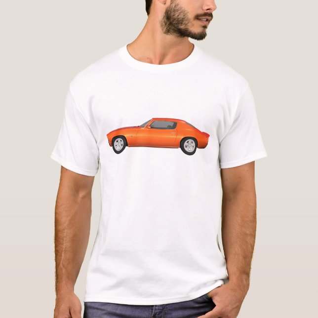 Camaro 1972: Muskel-Auto: Orange Ende: T-Shirt (Vorderseite)