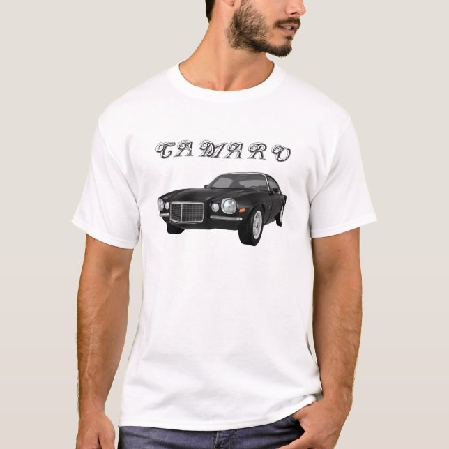Camaro 1972 Z28: Muskel-Auto: Schwarzes Ende: T - T-Shirt (Vorderseite)