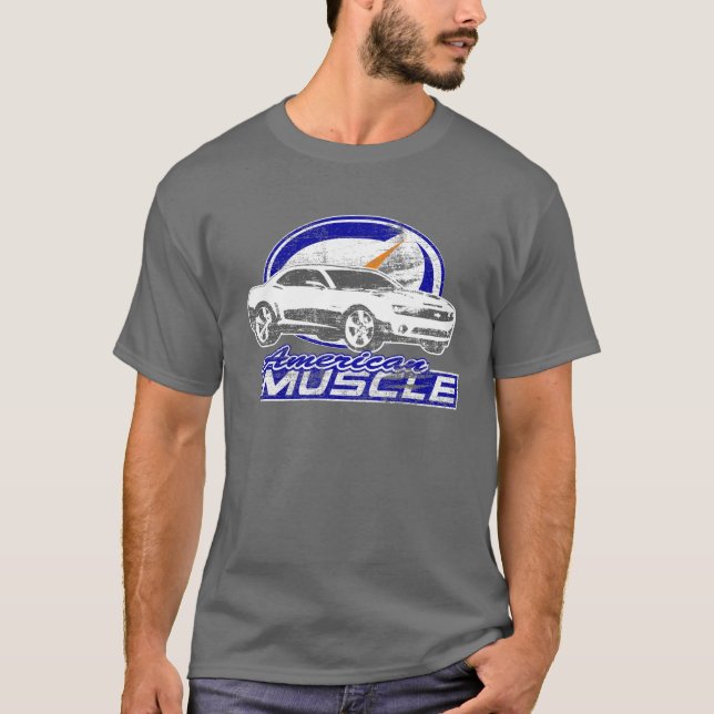 Camaro amerikanische Muskel-Grafik 2010 T-Shirt (Vorderseite)