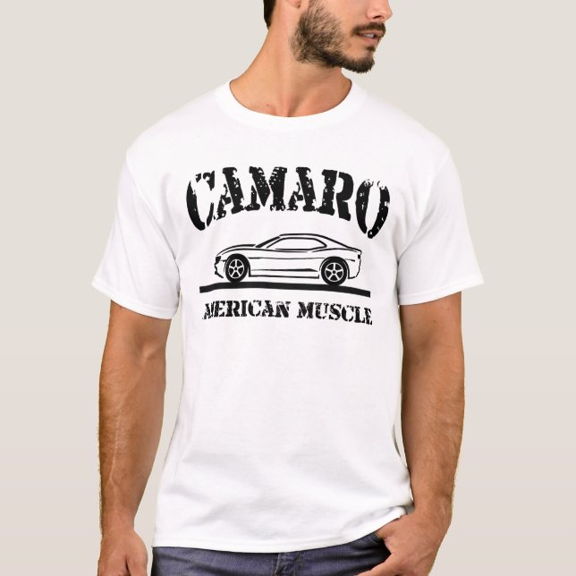 Camaro amerikanisches Muskel-Autoschwarzes 2010-11 T-Shirt (Vorderseite)