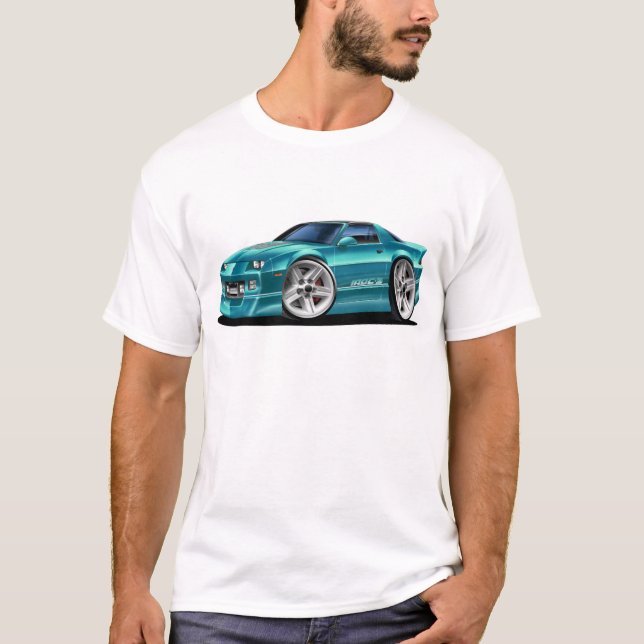 Camaro aquamarines Auto 1982-92 T-Shirt (Vorderseite)