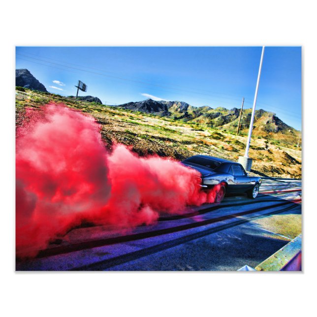 Camaro Burnout Fotodruck (Vorne)