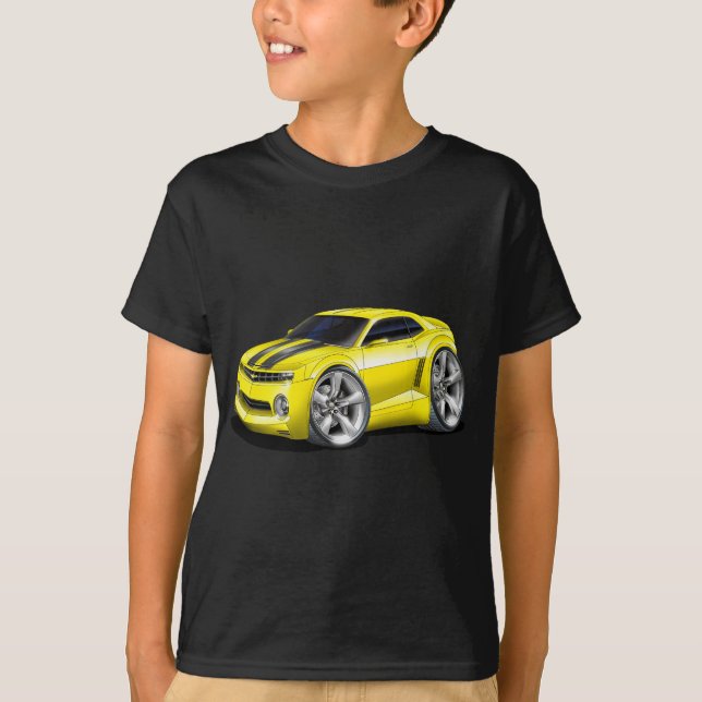 Camaro Gelb-Schwarzes Auto 2010-11 T-Shirt (Vorderseite)