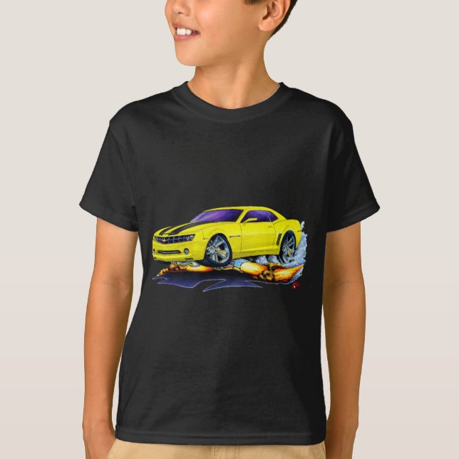 Camaro Gelb-Schwarzes Auto 2010 T-Shirt (Vorderseite)