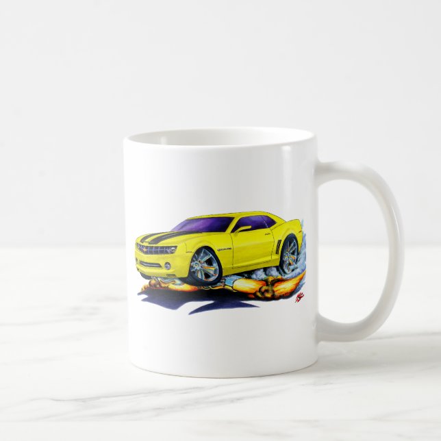 Camaro Gelb-Schwarzes Auto 2010 Tasse (Rechts)