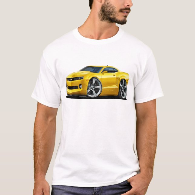Camaro gelbes Auto 2010-12 T-Shirt (Vorderseite)