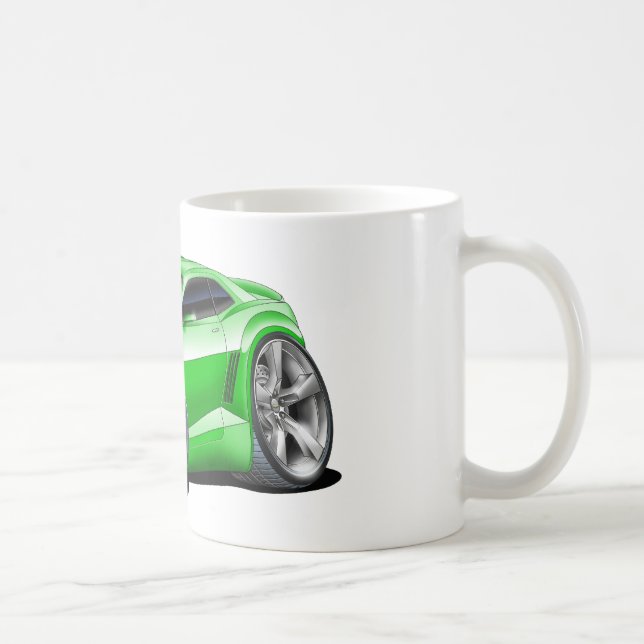 Camaro Grün-Schwarzes Auto 2010-11 Kaffeetasse (Rechts)