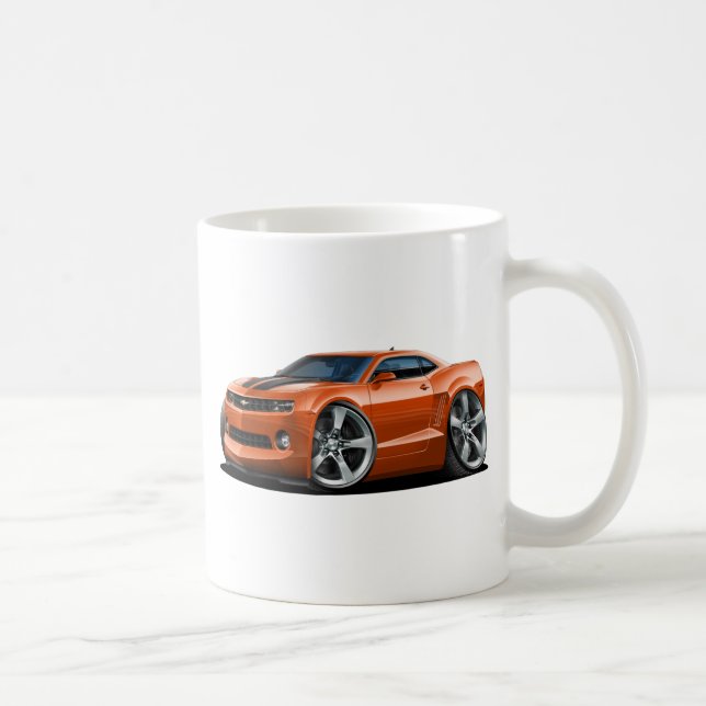 Camaro Orange-Schwarzes Auto 2010-12 Kaffeetasse (Rechts)