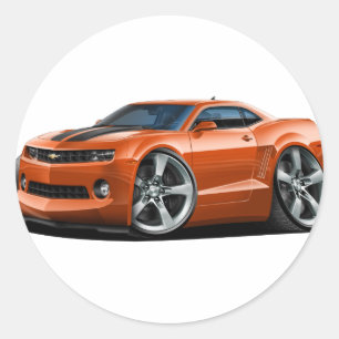 Camaro Orange-Schwarzes Auto 2010-12 Runder Aufkleber