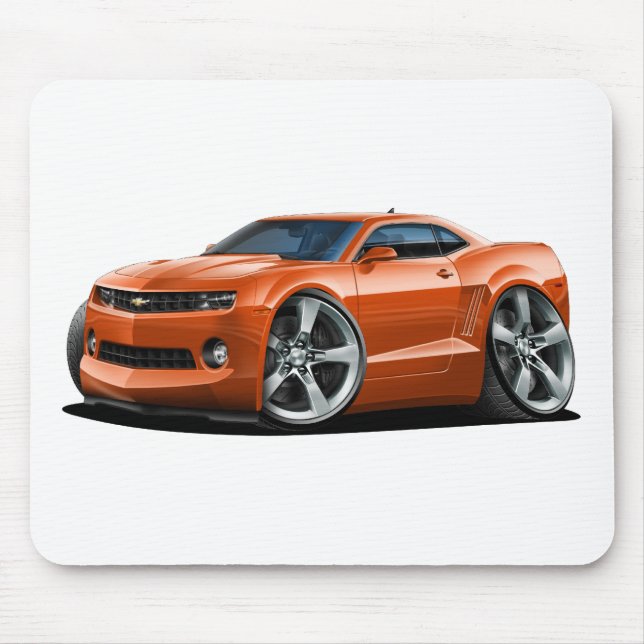 Camaro Orangen-Auto 2010-12 Mousepad (Vorne)