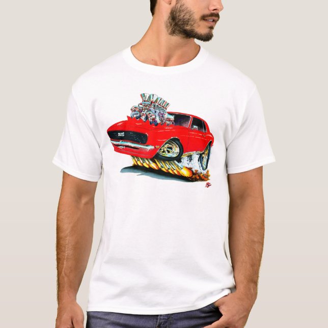 Camaro Rot-Auto 1968 T-Shirt (Vorderseite)