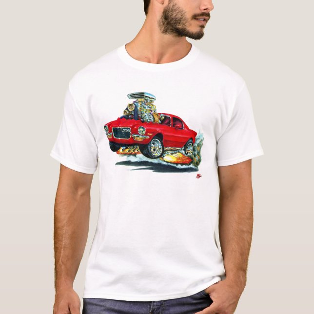 Camaro Rot-Auto 1970-72 T-Shirt (Vorderseite)