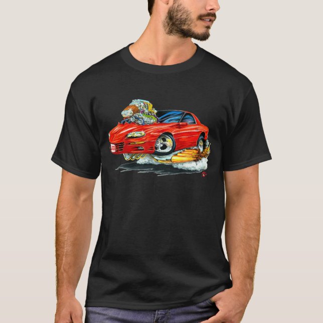 Camaro Rot-Auto 1998-02 T-Shirt (Vorderseite)