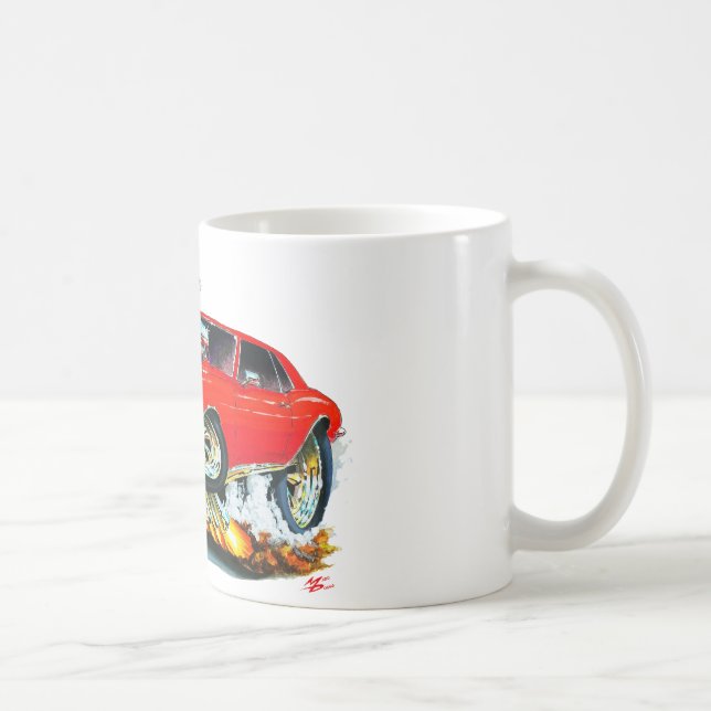 Camaro Rot-Schwarzes Auto 1968 Tasse (Rechts)