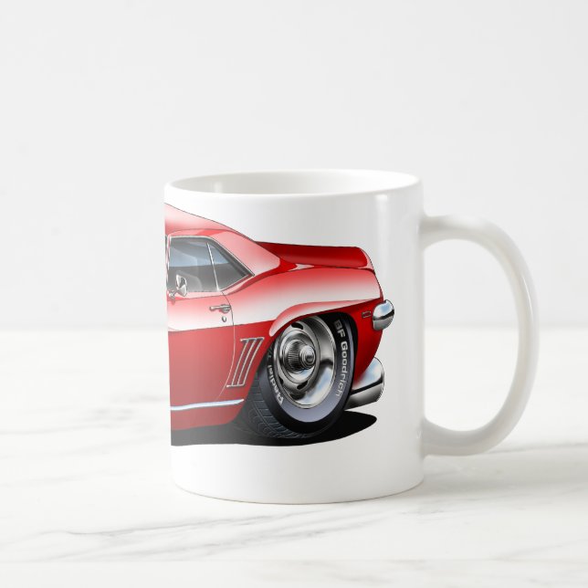Camaro Rot-Schwarzes Auto 1969 Kaffeetasse (Rechts)