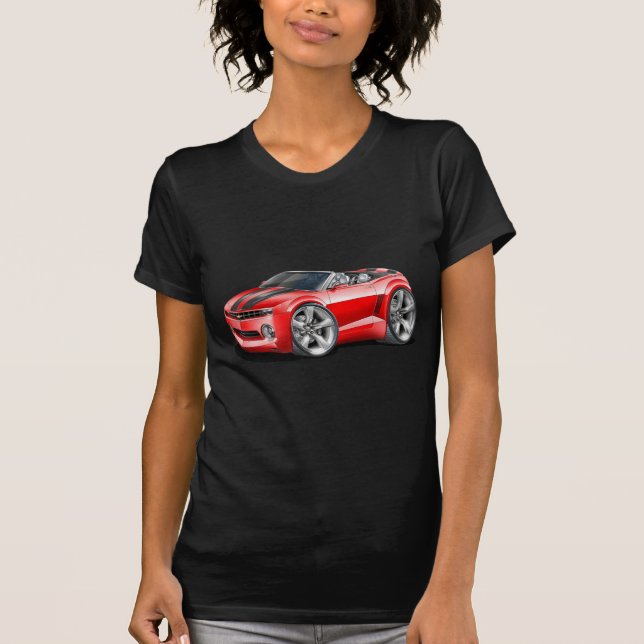 Camaro Rot-Schwarzes Kabriolett 2012 T-Shirt (Vorderseite)