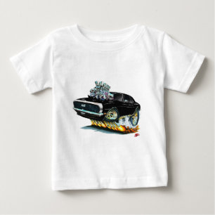 Camaro Schwarz-weißes Auto 1968 Baby T-shirt