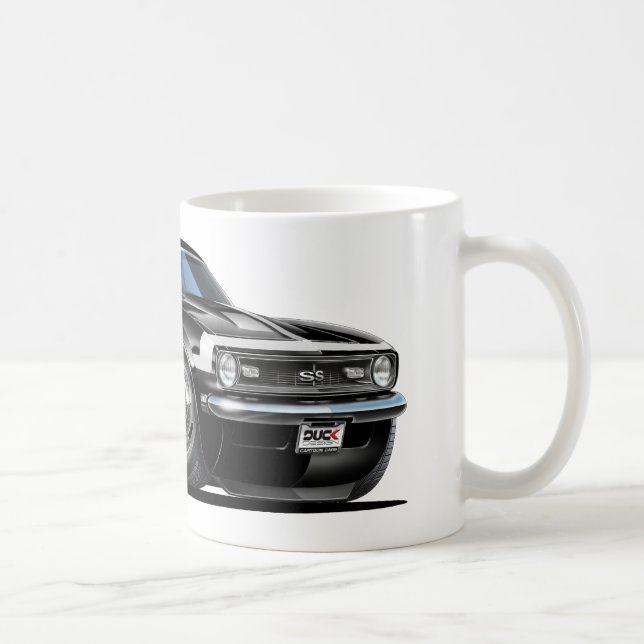 Camaro Schwarz-weißes Auto 1968 Tasse (Rechts)