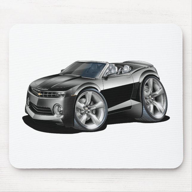 Camaro schwarzes Kabriolett 2012 Mousepad (Vorne)