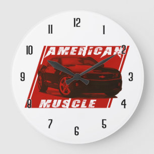 Camaro Sees Red Große Wanduhr