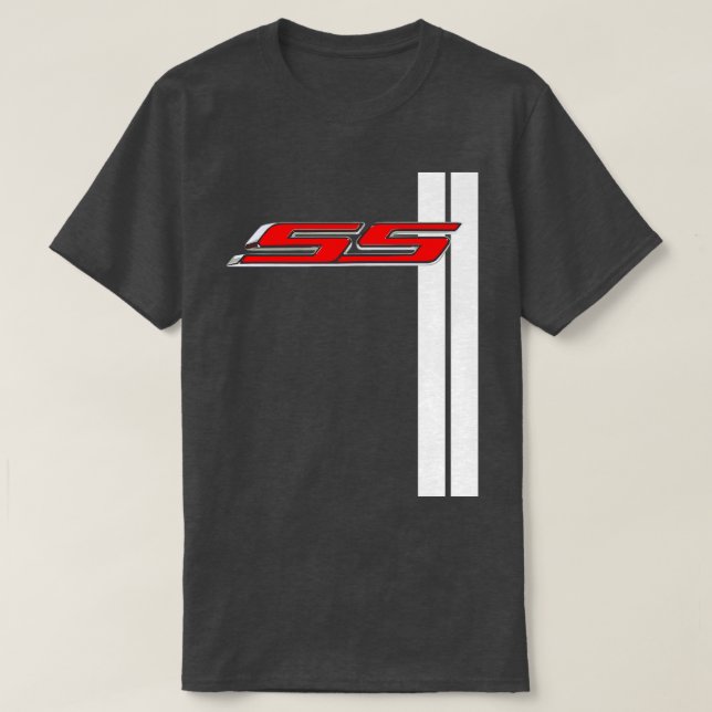 Camaro SS Klassischer Red Super Sport Rennstreifen T-Shirt (Design vorne)