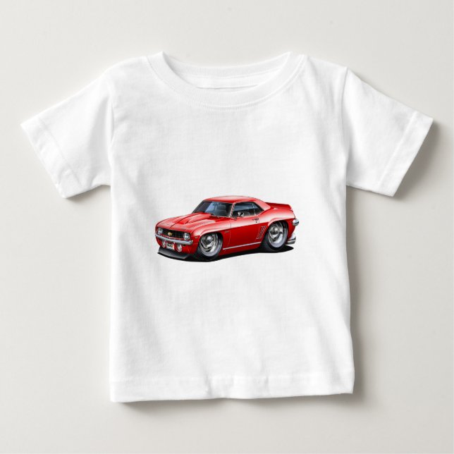 Camaro SS Rot-Auto 1969 Baby T-shirt (Vorderseite)