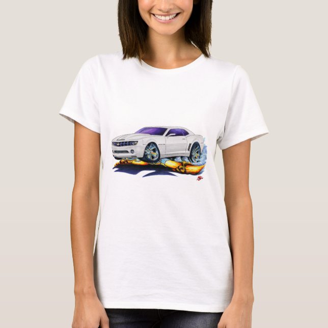 Camaro Weiß-Auto 2010 T-Shirt (Vorderseite)