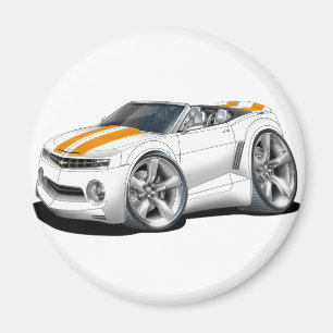 Camaro Weiß-Orange Kabriolett 2012 Magnet