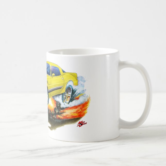 Camaro Z28 Gelb-Schwarzes Auto 1979-81 Kaffeetasse (Rechts)