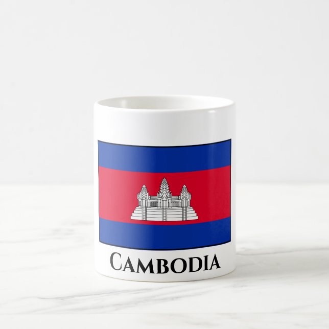 Cambodia Flag Kaffeetasse (Mittel)