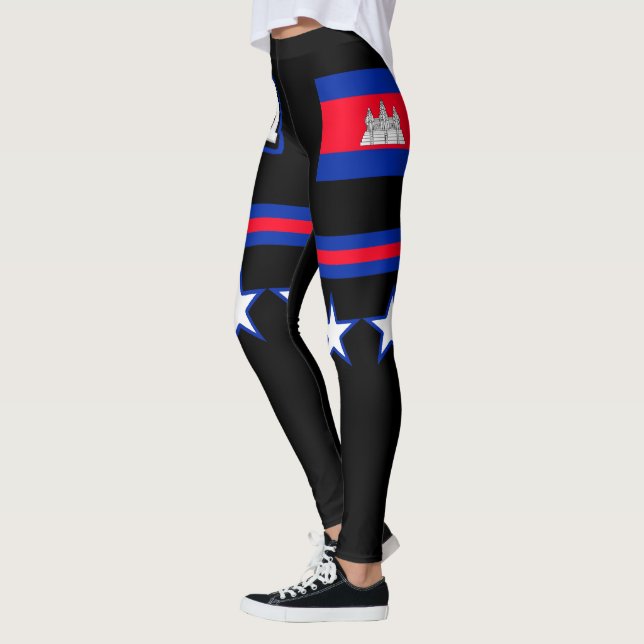 Cambodia Flag Leggings (Links)
