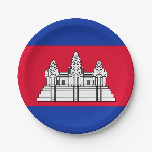 Cambodia Flag Pappteller (Vorderseite)