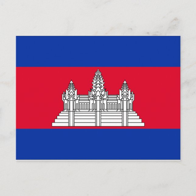 Cambodia Flag Postkarte (Vorderseite)