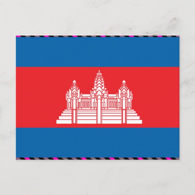 Cambodia Flag Postkarte (Vorderseite)