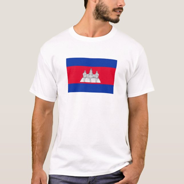 Cambodia Flag T-Shirt, Patriotic T-Shirts, T-Shirt (Vorderseite)
