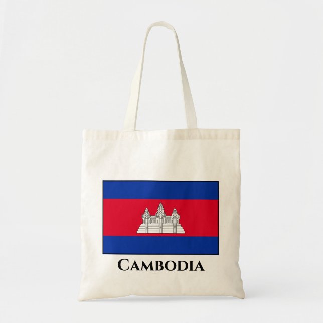 Cambodia Flag Tragetasche (Vorne)