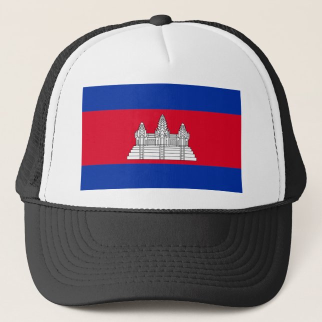 Cambodia Flag Truckerkappe (Vorderseite)