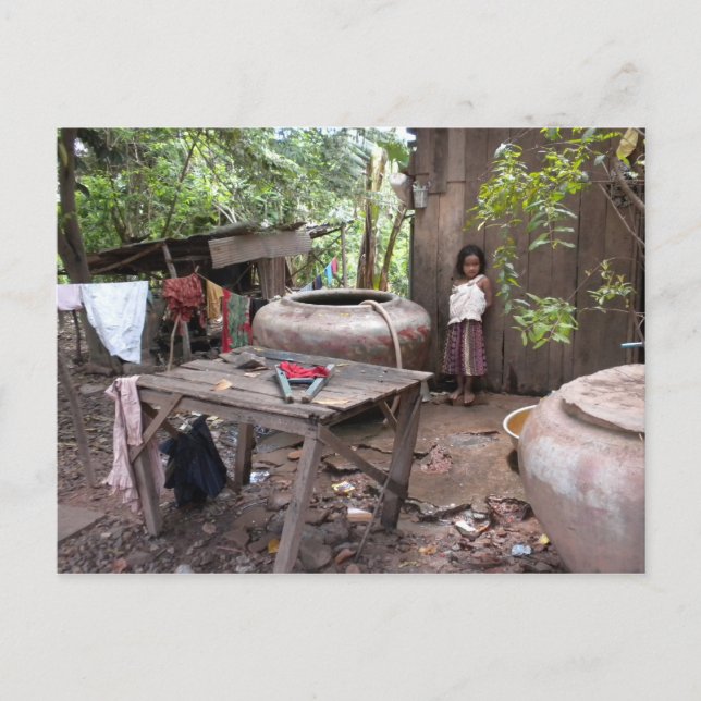 Cambodia Girl Postkarte (Vorderseite)
