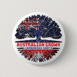 Cambodian Cambodia Australian Australia Tree Roots Button