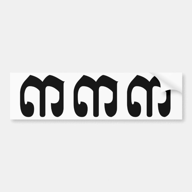 Cambodian Number 3 / Three / ៣ (EIB) Khmer Script Autoaufkleber (Vorne)