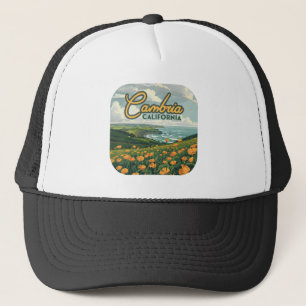 Cambria California Poppies Blume Pazifikküste Truckerkappe