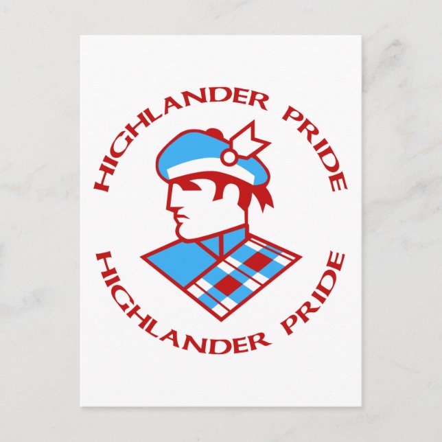 Cambria Heights Highlander Pride Design Postkarte (Vorderseite)