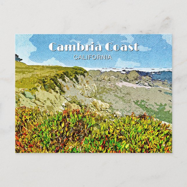 Cambria-Küste Postkarte (Vorderseite)