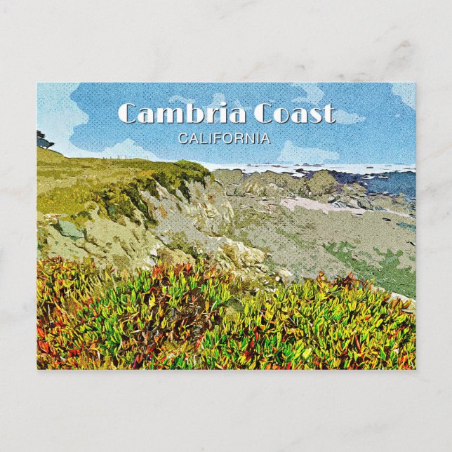 Cambria-Küste Postkarte (Vorderseite)