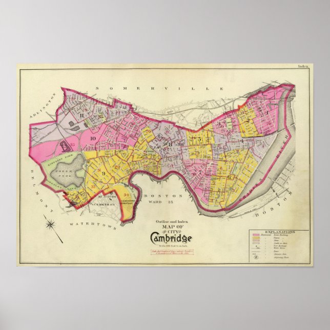 Cambridge Atlas Index Poster (Vorne)