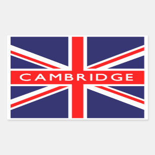 Cambridge: Britische Flagge Rechteckiger Aufkleber