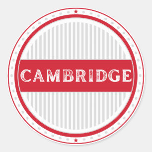 Cambridge City Pride Emblem – Englische Identität Runder Aufkleber
