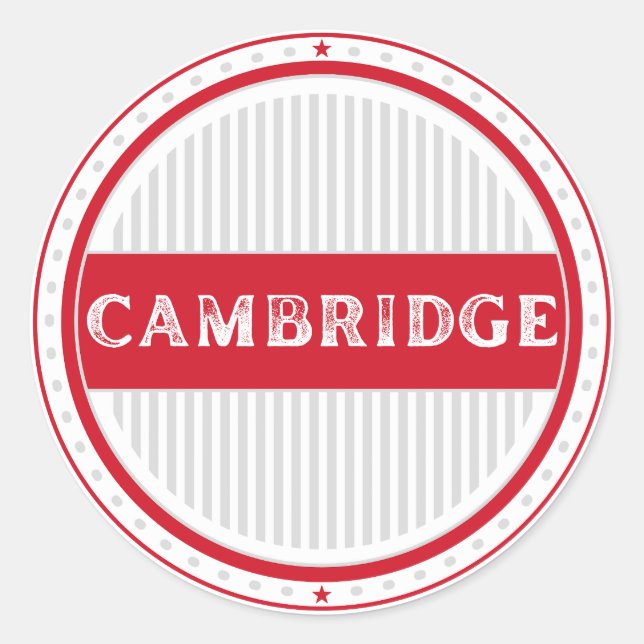 Cambridge City Pride Emblem – English Identity Runder Aufkleber (Vorderseite)